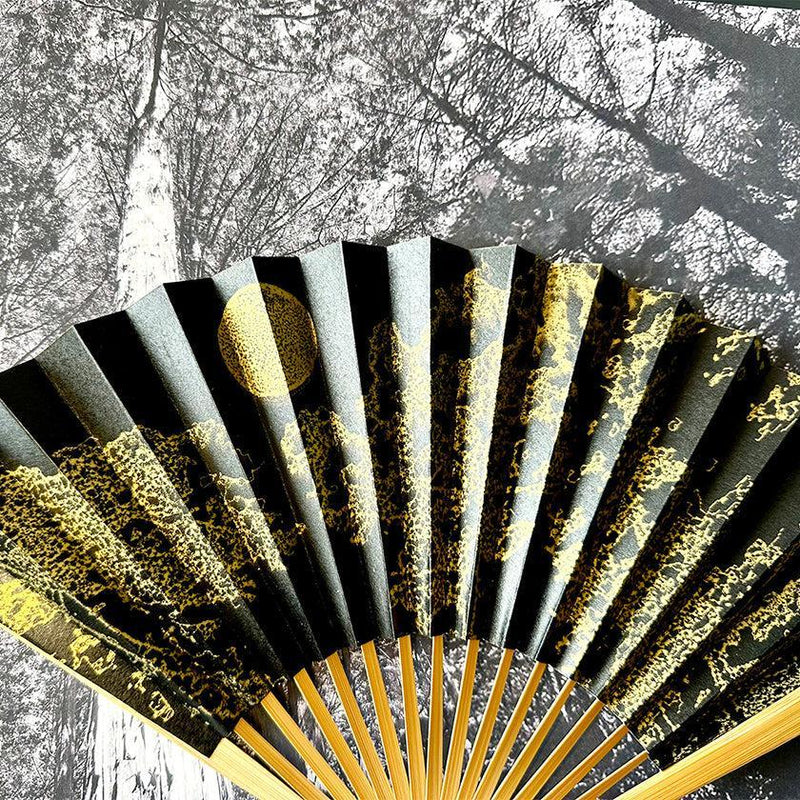 【扇子】桧月想 満月 | 唐紙 | 景美風月