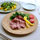 【お皿】リム皿 唐草葡萄 - 生成り | 摺り友禅彫刻師 | Sansai