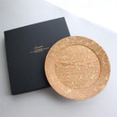 【お皿】リム皿 唐草葡萄 - 生成り | 摺り友禅彫刻師 | Sansai