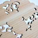 【コースター】桜に菊 | 摺り友禅彫刻師 | Sansai