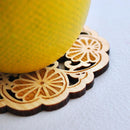 【コースター】桜に菊 | 摺り友禅彫刻師 | Sansai