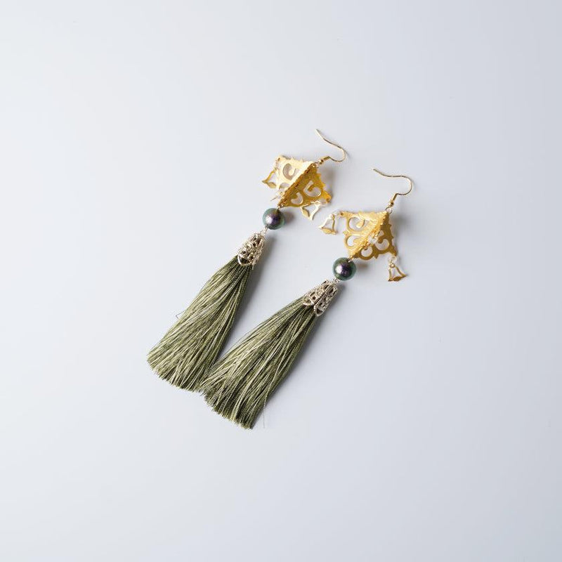 【ピアス/イヤリング】グリーン・パールグリーン | 京仏壇・京仏具 | KYO CRAFT IWATA HOURAIYA