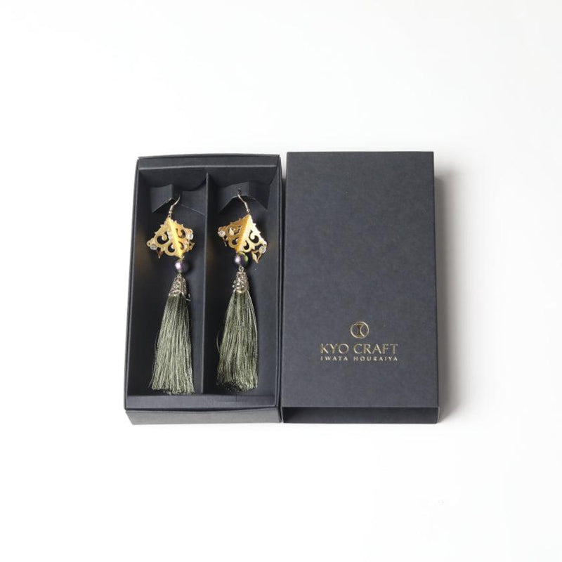 【ピアス/イヤリング】グリーン・パールグリーン | 京仏壇・京仏具 | KYO CRAFT IWATA HOURAIYA