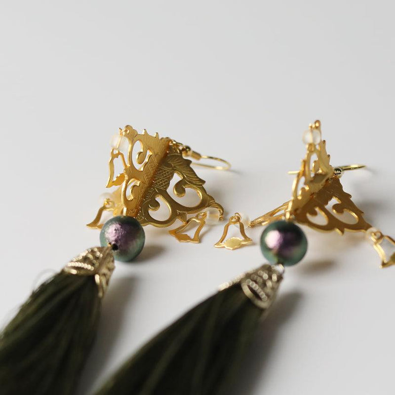 【ピアス/イヤリング】グリーン・パールグリーン | 京仏壇・京仏具 | KYO CRAFT IWATA HOURAIYA