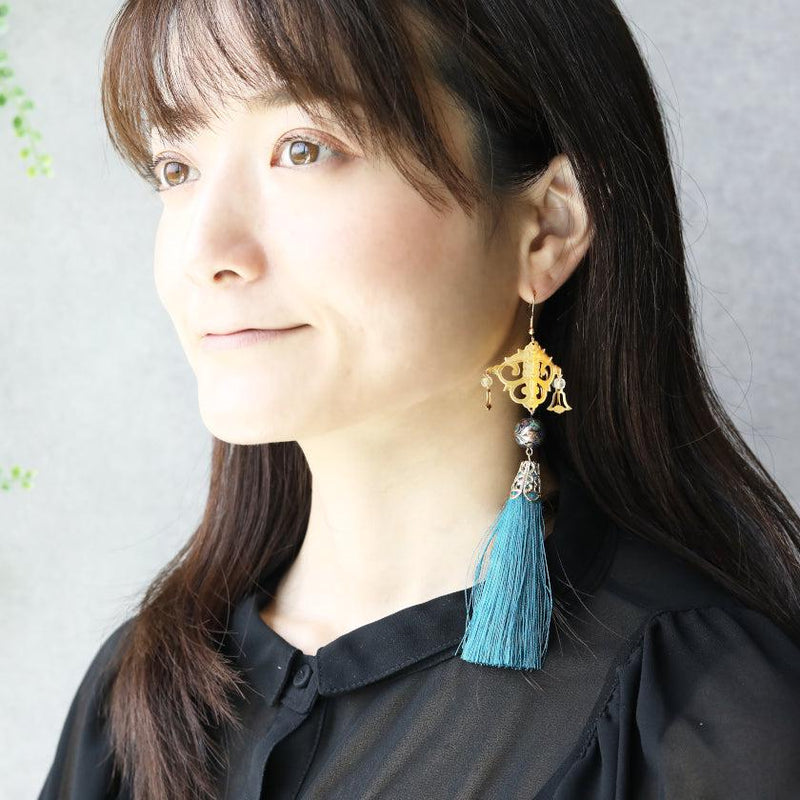 【ピアス/イヤリング】ターコイズ・ブルー | 京仏壇・京仏具 | KYO CRAFT IWATA HOURAIYA
