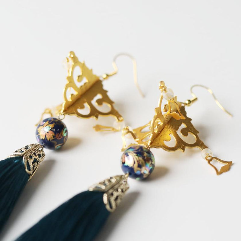 【ピアス/イヤリング】ターコイズ・ブルー | 京仏壇・京仏具 | KYO CRAFT IWATA HOURAIYA