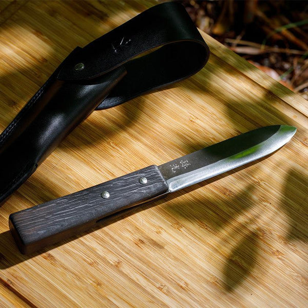 【ナイフ】TAFU 135mm レザーケース&着火棒付き | 野鍛冶 | ふくべ鍛冶