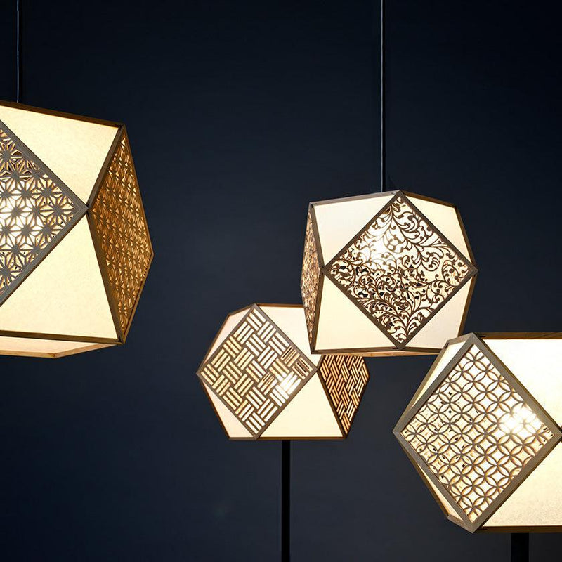 【ペンダントライト・照明】KIRIKO Pendant Light 唐草 (S-Lサイズ) | 京指物 | 村山木工