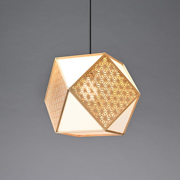 【ペンダントライト・照明】KIRIKO Pendant Light 麻の葉 (S-Lサイズ) | 京指物 | 村山木工 (大型配送料2,500円)