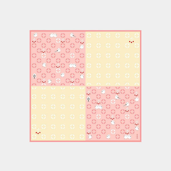 【風呂敷】小布 シマエナガ七宝 | 横浜捺染 | 濱文様