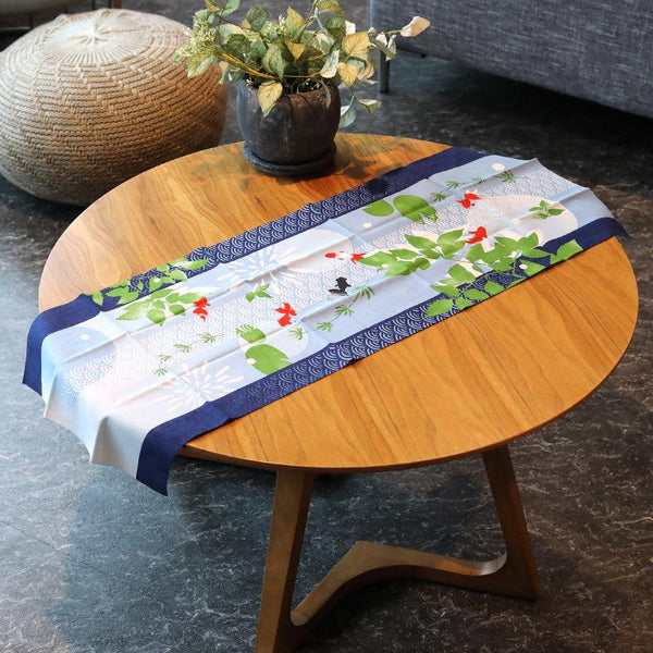 【手ぬぐい】絵てぬぐい 青海波金魚 | 横浜捺染 | 濱文様