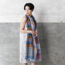 【ストール】極細コットン播州織ストール (パープル) L | 播州織 | POLS