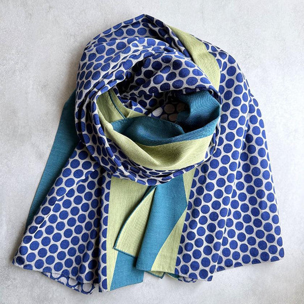 【ストール】播州織ジャカードロングキュプラストール (パープル) | 播州織 | POLS