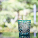 【江戸切子】菊繋ぎに籠目紋 オールドグラス | TABLEAU