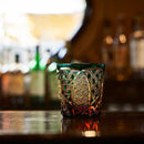 【江戸切子】菊繋ぎに籠目紋 オールドグラス | TABLEAU