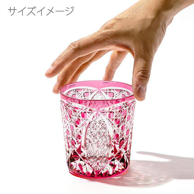 江戸切子｜菊繋ぎに籠目紋 オールドグラス | TABLEAU ｜BECOS