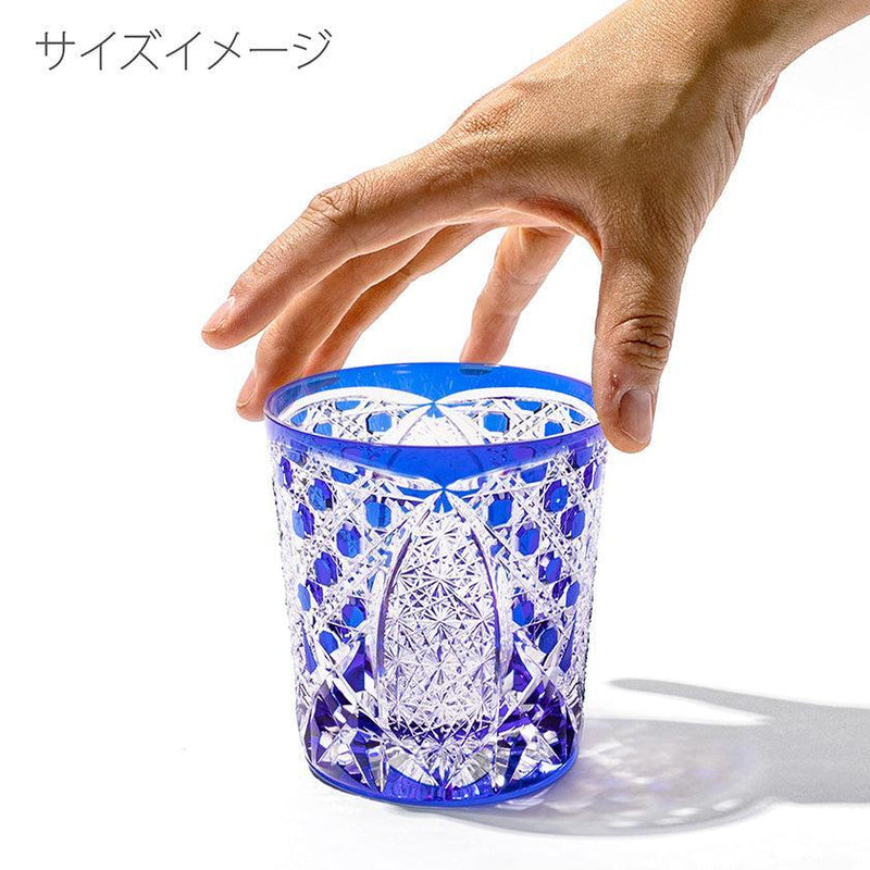 江戸切子｜菊繋ぎに籠目紋 オールドグラス | TABLEAU ｜BECOS