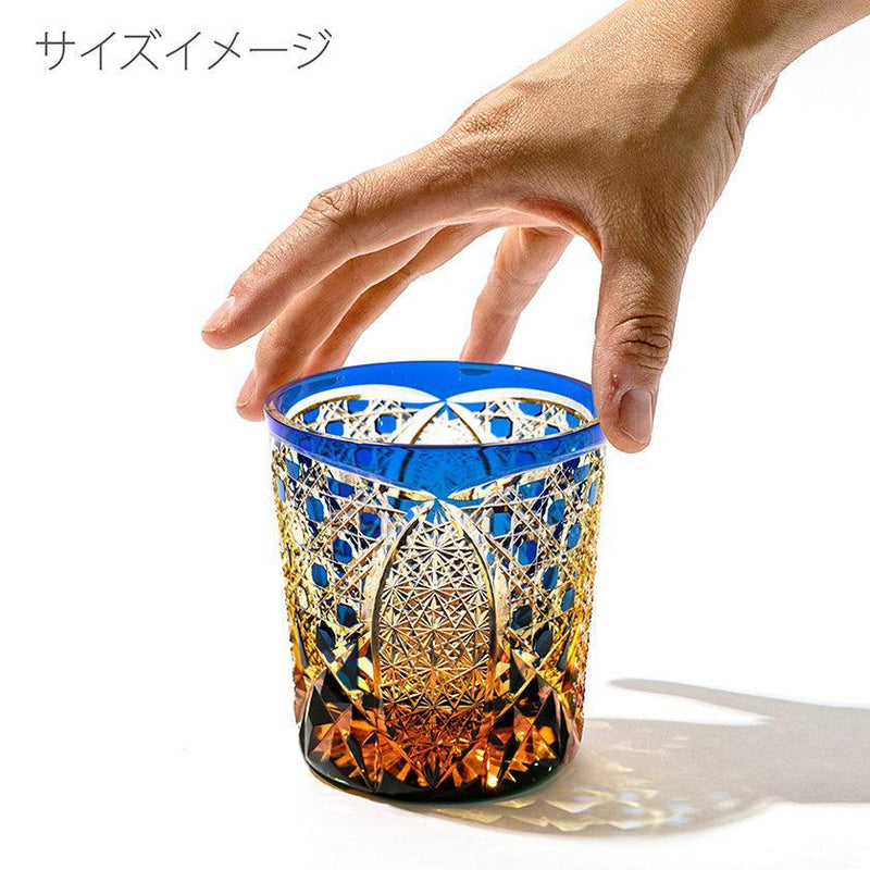 江戸切子｜菊繋ぎに籠目紋 オールドグラス | TABLEAU ｜BECOS
