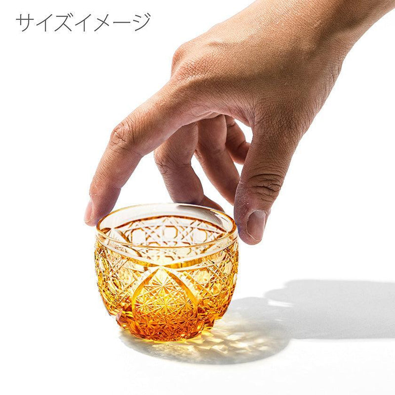 江戸切子｜菊繋ぎに籠目紋 ぐい呑 | TABLEAU ｜BECOS