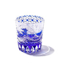 【江戸切子】富嶽三十六景「凱風快晴」「神奈川沖波裏」に菊籠目紋 オールドグラス | TABLEAU