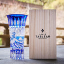 【江戸切子】富嶽三十六景 「凱風快晴」「神奈川沖浪裏」に福菱 花瓶 | TABLEAU