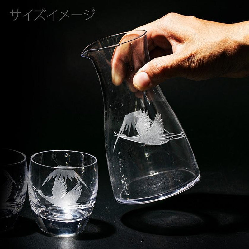 江戸切子｜富士山に鶴 冷酒器揃 | TABLEAU ｜BECOS