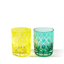 【江戸切子】矢来魚子紋 オールドグラスペア | TABLEAU