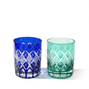 【江戸切子】矢来魚子紋 オールドグラスペア | TABLEAU