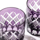 【江戸切子】矢来魚子紋 オールドグラスペア | TABLEAU