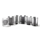 【江戸硝子】黒小紋「鹿の子」「割付柄」「麻ノ葉」「豆絞り」「七宝」「竹の節」 オールドグラス | TABLEAU