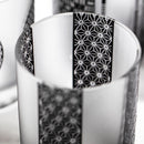 【江戸硝子】黒小紋「鹿の子」「割付柄」「麻ノ葉」「豆絞り」「七宝」「竹の節」 オールドグラス | TABLEAU