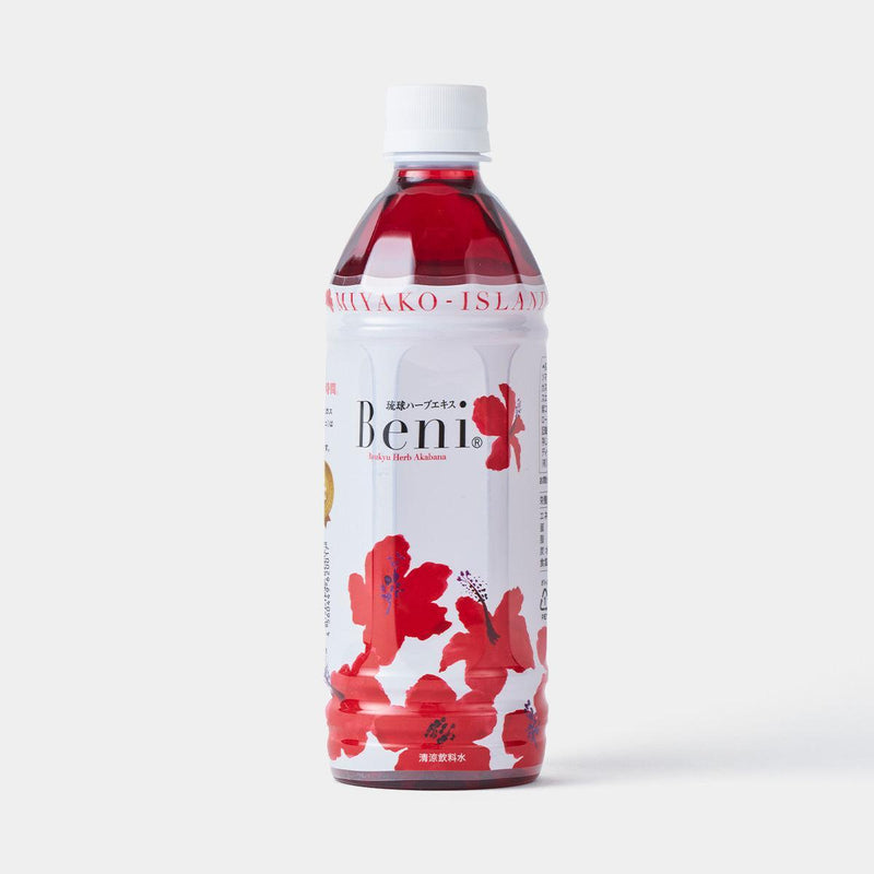 【清涼飲料】Beni 500ml ペットボトルタイプ (無糖) | 宮古島のハイビスカス | Beni