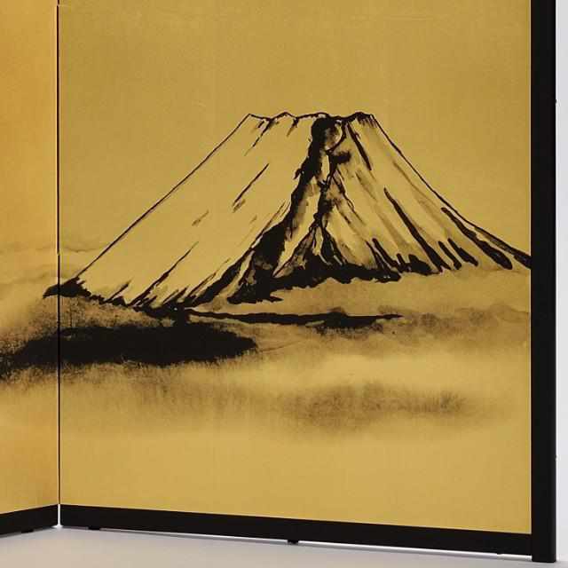 【屏風】ウルトラマン 富士山 (縁あり) | 本装屏風 - 水墨画