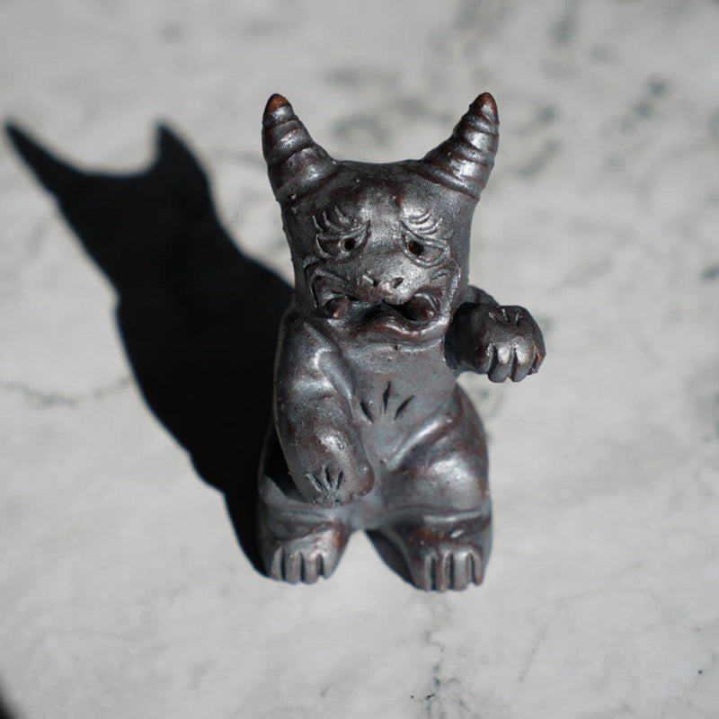 【越前瓦】北川鬼瓦 祥鬼猫 (左手)
