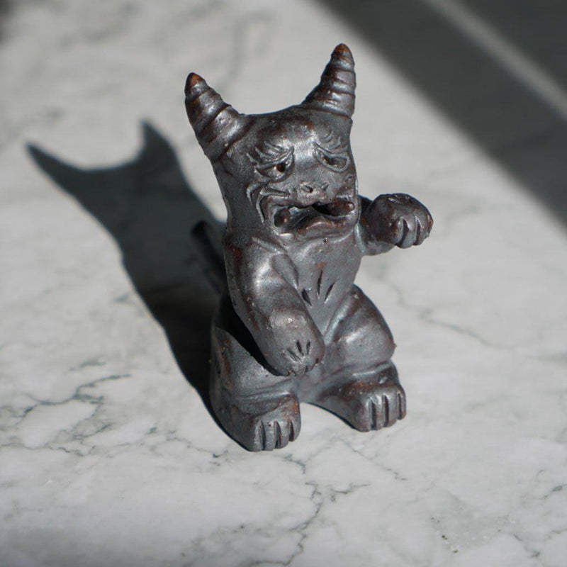 【越前瓦】北川鬼瓦 祥鬼猫 (左手)