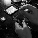 【嵯峨螺鈿】野村 スタンドミラー Vison-Visu_big (白蝶貝＆鮑貝)