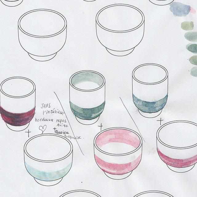 【有田焼】2016/ ポーリーン デルトゥア 花瓶 L (ホワイト-ホワイト-レッド)