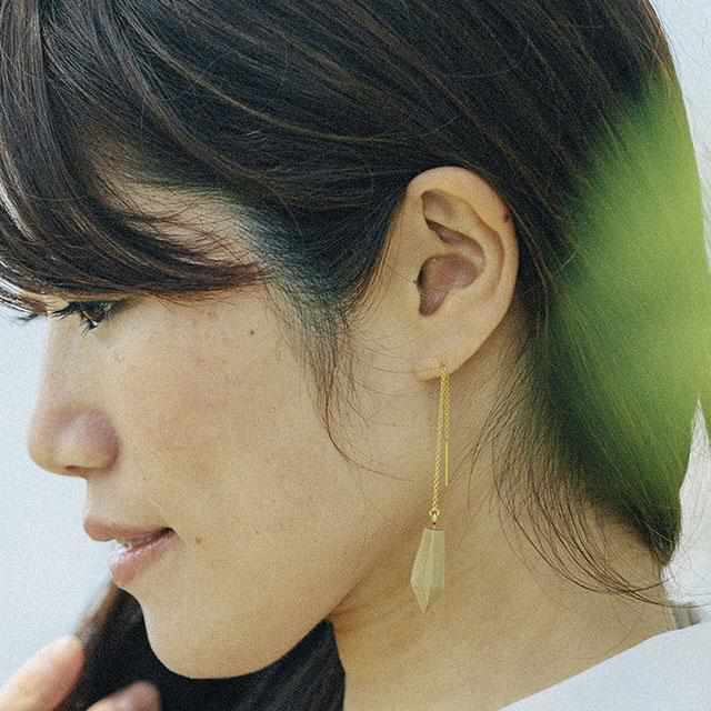 【彦根仏壇】幾木 (井尻彫刻所) びわこのしずく (ピアス／ホウ)
