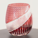 【グラス】ienomi 白蛇 -haku ja- (赤)｜切子