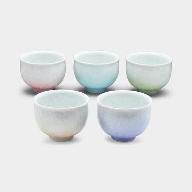 【茶碗5点セット】五色花結晶 | 京焼-清水焼 | 陶葊