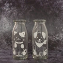 【グラス2点セット】冷感 牛乳スマイルグラス (ワンワン&ネコ) | 丸モ高木陶器