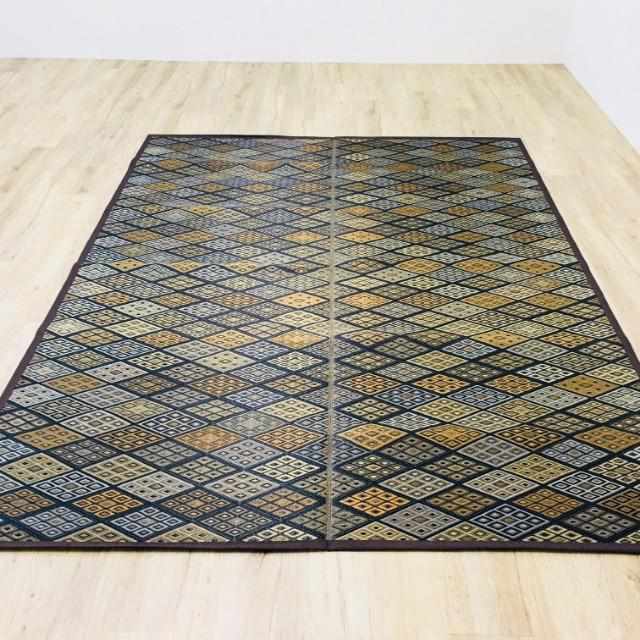 【い草-畳】イケヒコ い草ラグ 千代菱 茶 (M : 191×191cm, L : 191×250cm)