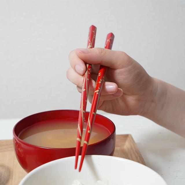 【箸】琳派×輪島塗 梅 | 若狭塗 | 箸蔵まつかん