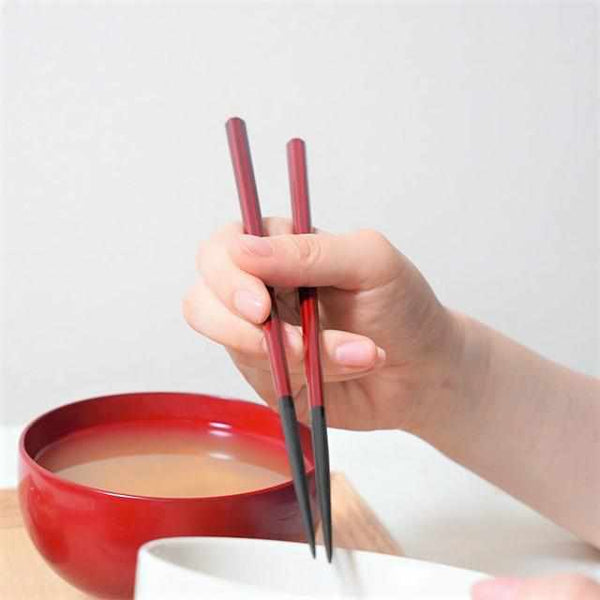 【箸】漆六角 21.5cm | 若狭塗 | 箸蔵まつかん