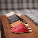 【スリッパ】Reela 本革スムース ルームサボ（レッド）23.0~24.0cm