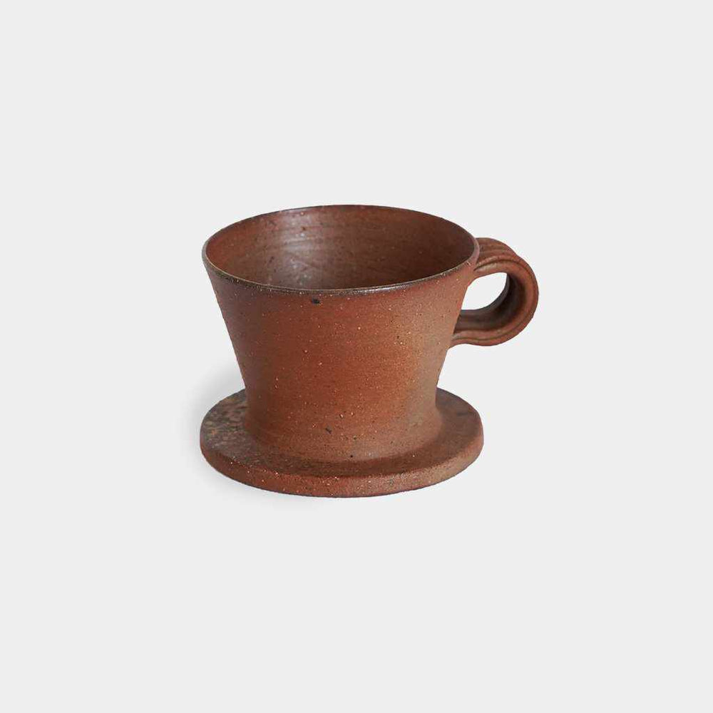 窯元 松園 作 備前焼 ドリッパー付コーヒーポット キノシタショウテン 