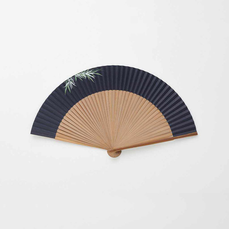 【扇子】男物 紙扇 染和紙 竹林 大短地 | 京扇子 | 大西常商店