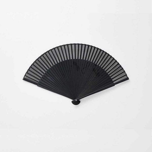 【扇子】男物 絹扇 瓢箪 黒骨 大短地 | 京扇子 | 大西常商店