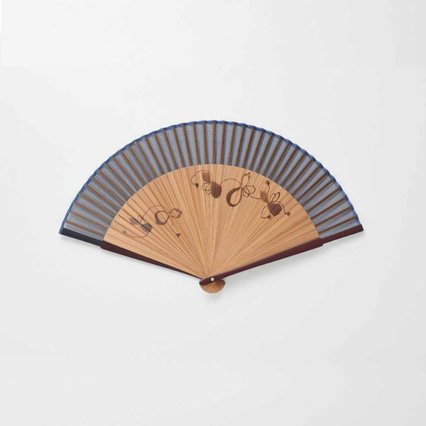 【扇子】男物 絹扇 瓢箪 茶骨 大短地 | 京扇子 | 大西常商店