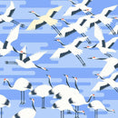 【風呂敷】鶴霞 たづかすみ (二越ちりめん96cm) | 超撥水加工| 朝倉染布